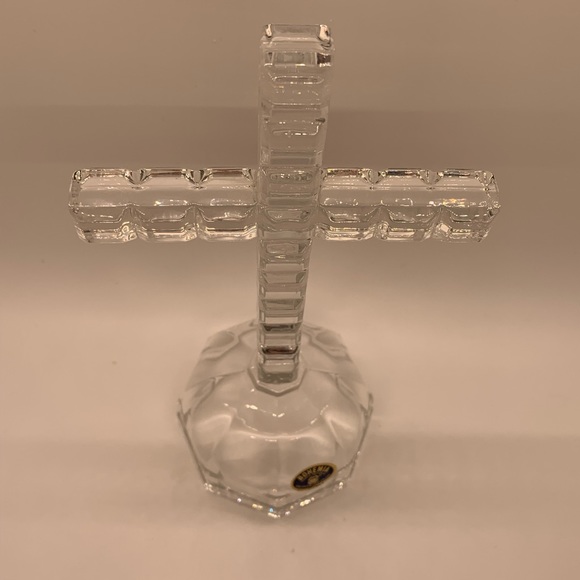 Vintage Bohemia Czech Republic Lead Crystal Cross - Picture 3 of 8